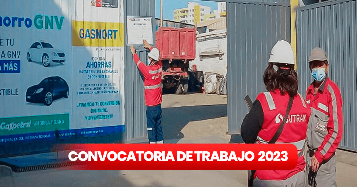 Sutrán Convocatoria De Trabajo 2023 Qué Empleos Hay Disponibles En Sutrán Convocatoria De Trabajo 2023 Qué Empleos Hay Disponibles En
