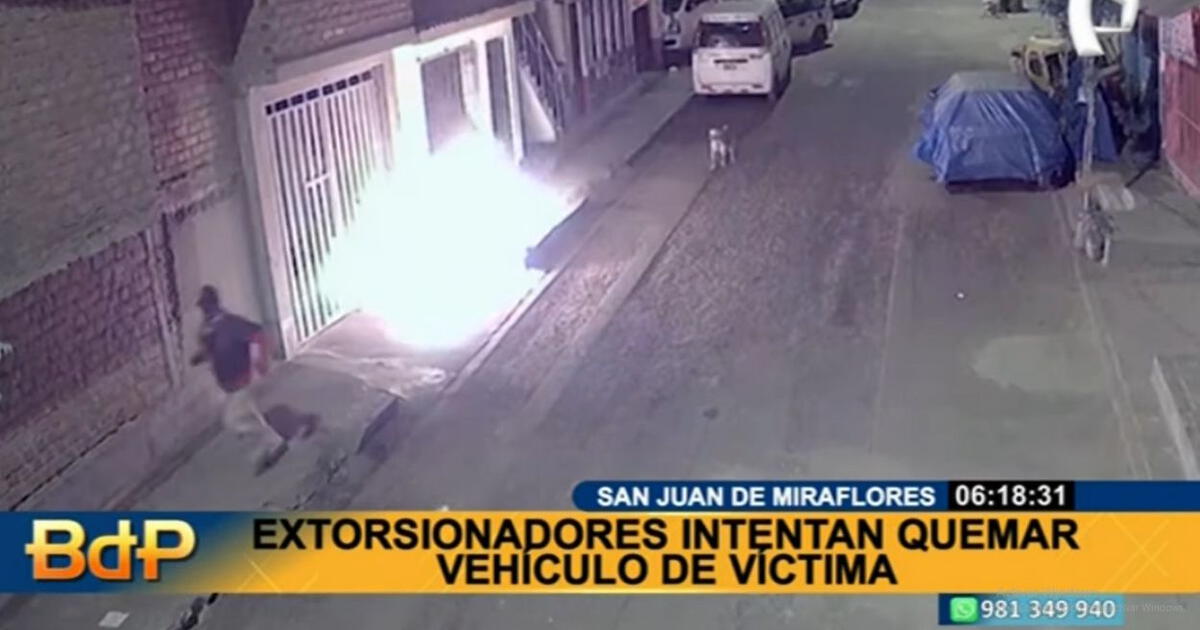 San Juan De Miraflores: Extorsionadores Intentan Quemar Vehículo De ...