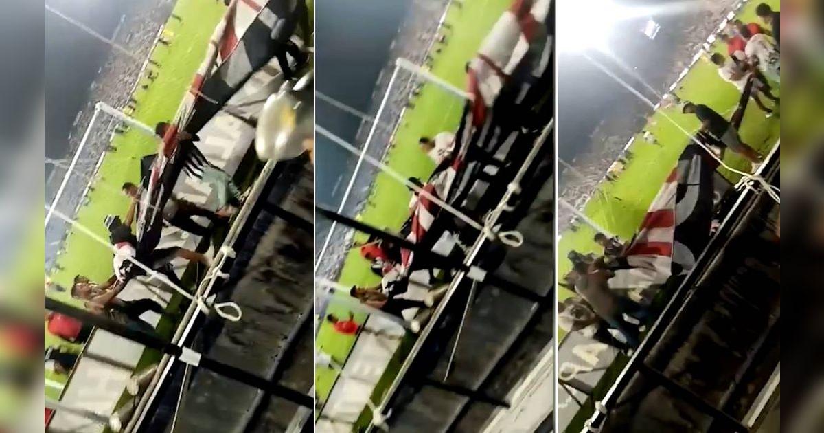 Alianza Lima hinchas blanquiazules robaron bandera del Comando Sur