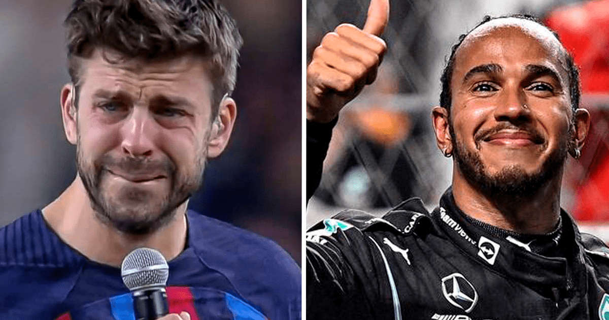 Así fue la incómoda reacción de Gerard Piqué ante la mención de Lewis  Hamilton: ¿qué dijo?