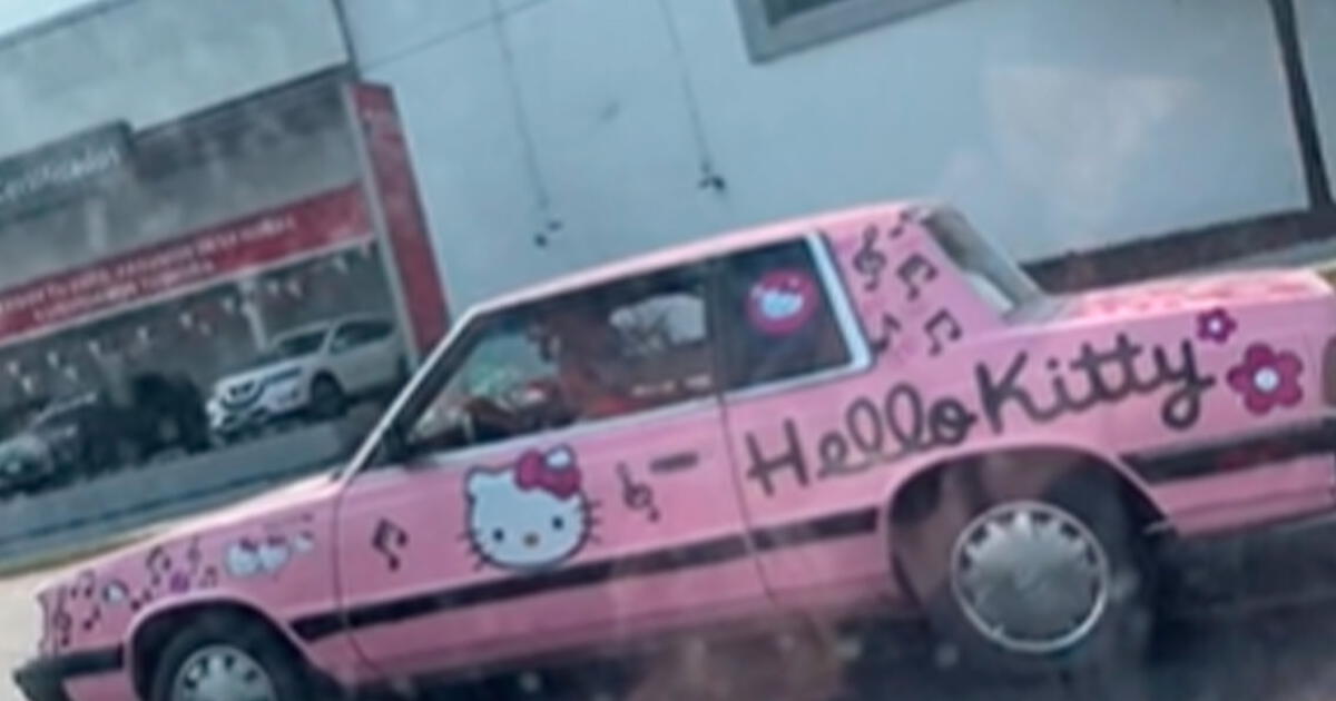 Joven mexicano maneja auto con diseño de 'Hello Kitty' y redes estallan:  Fino, TikTok viral, Japón, Video viral
