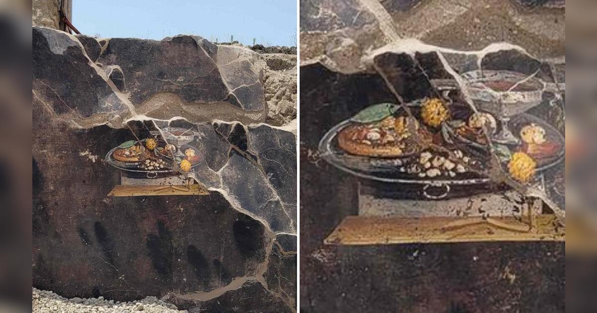 ¿Pizza en la Edad Antigua? Investigadores hallan la imagen de platillo ...