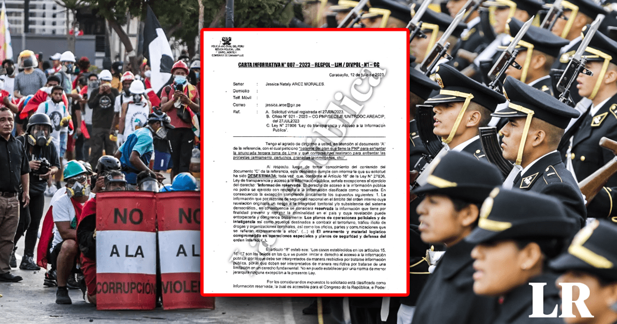 ‘Dama de Lima’: PNP refuses to disclose ammunition purchases to counter protests |  Third Tagging of Lima 2023 |  July 19 Taking of Lima |  Acquisition of Lima 2023 |  March of Lima |  Government