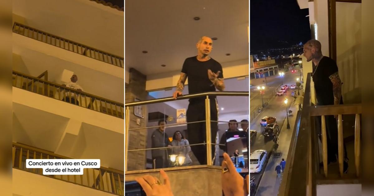 Emanuel Noir de Ke Personajes cantó desde su hotel tras cancelarse 2