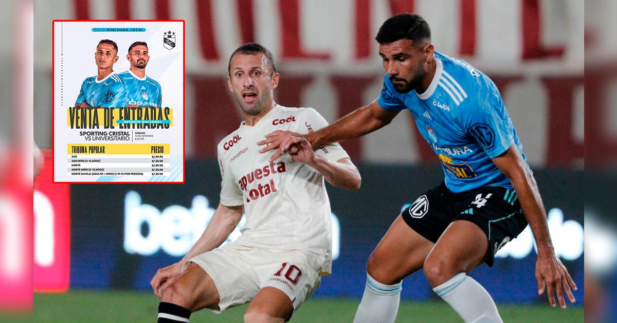Entradas Sporting Cristal vs Universitario: cuánto cuestan y dónde