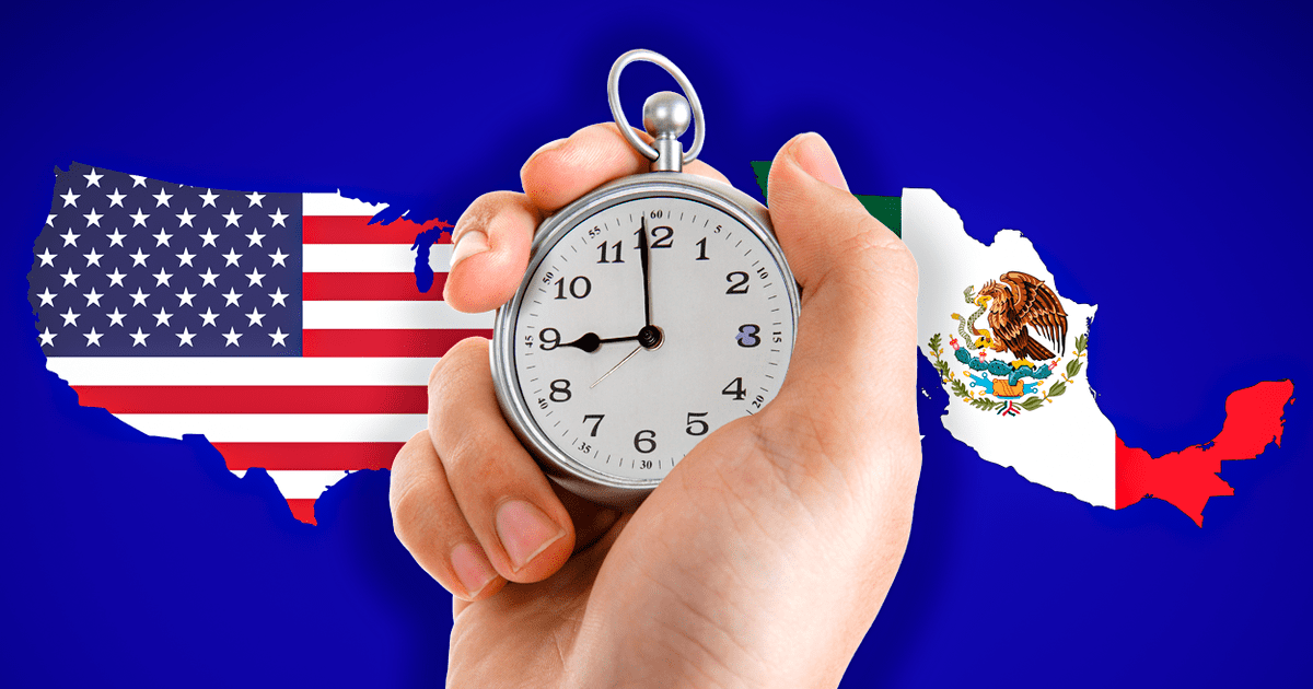 ¿Cuál será la diferencia horaria entre Estados Unidos y México desde el