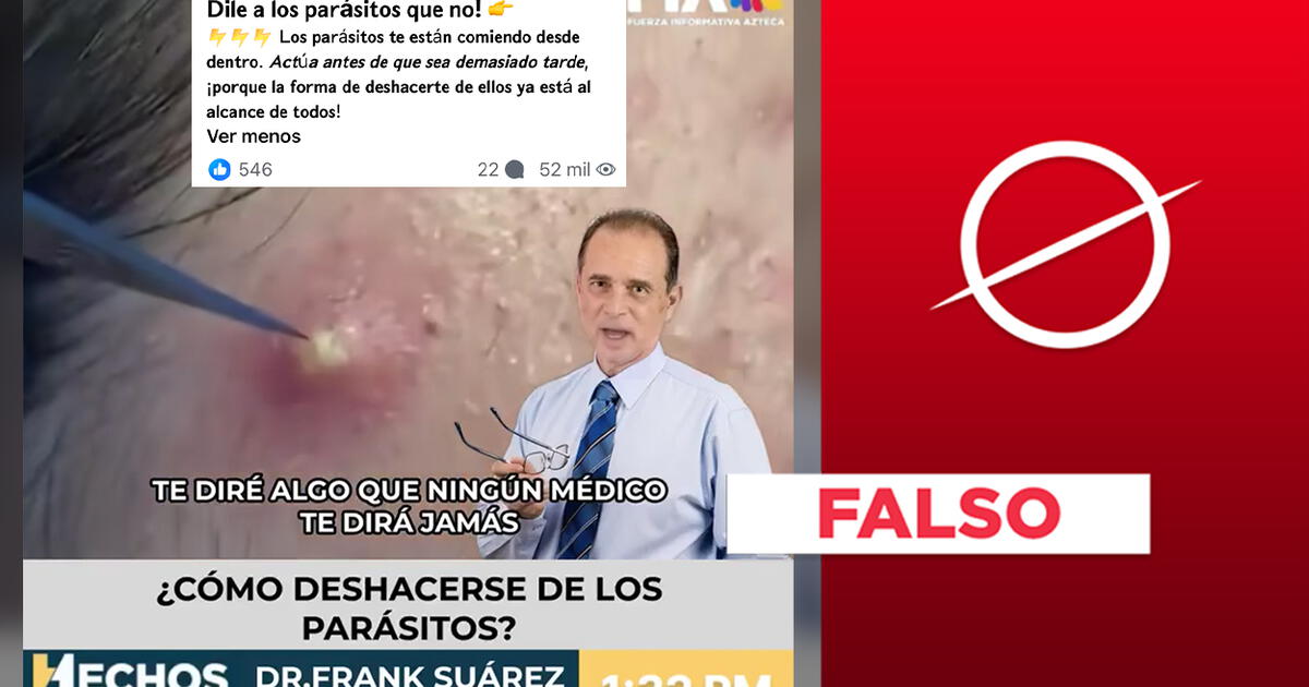 Es falso el supuesto video de Frank Suárez promoviendo productos  antiparasitarios