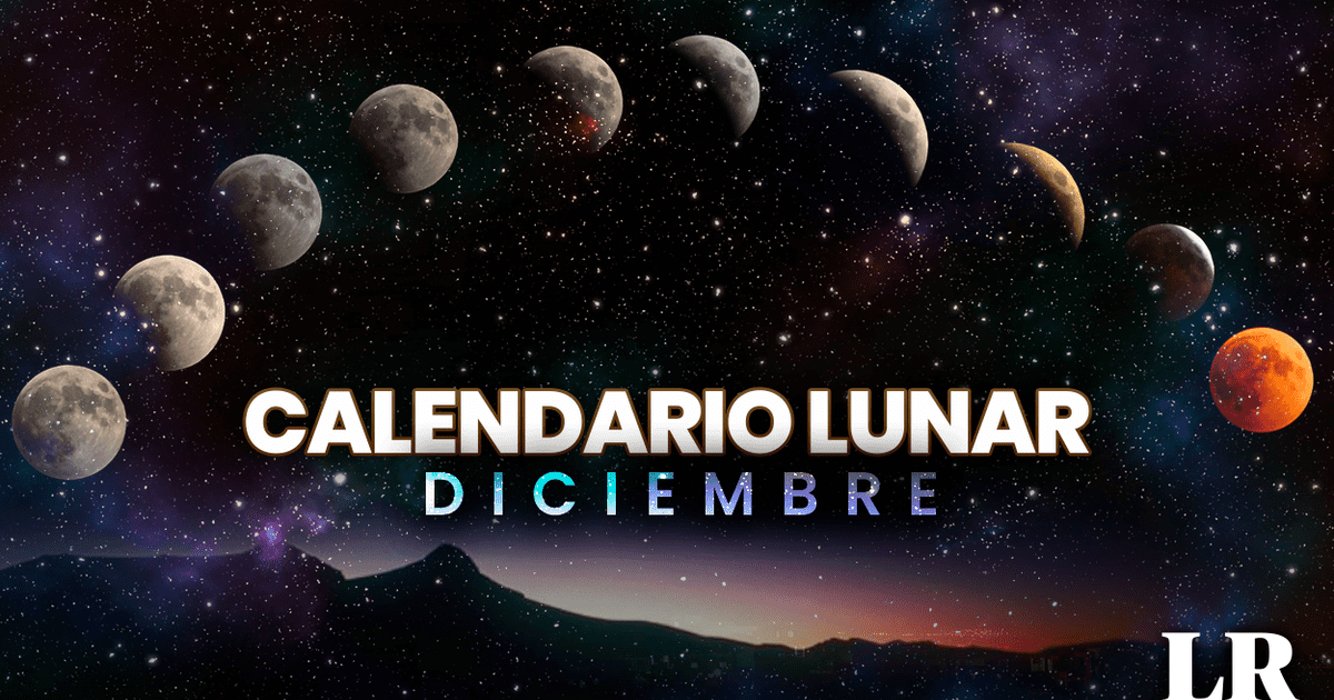 Calendario lunar de diciembre 2023 ¿cuándo habrá luna llena y las