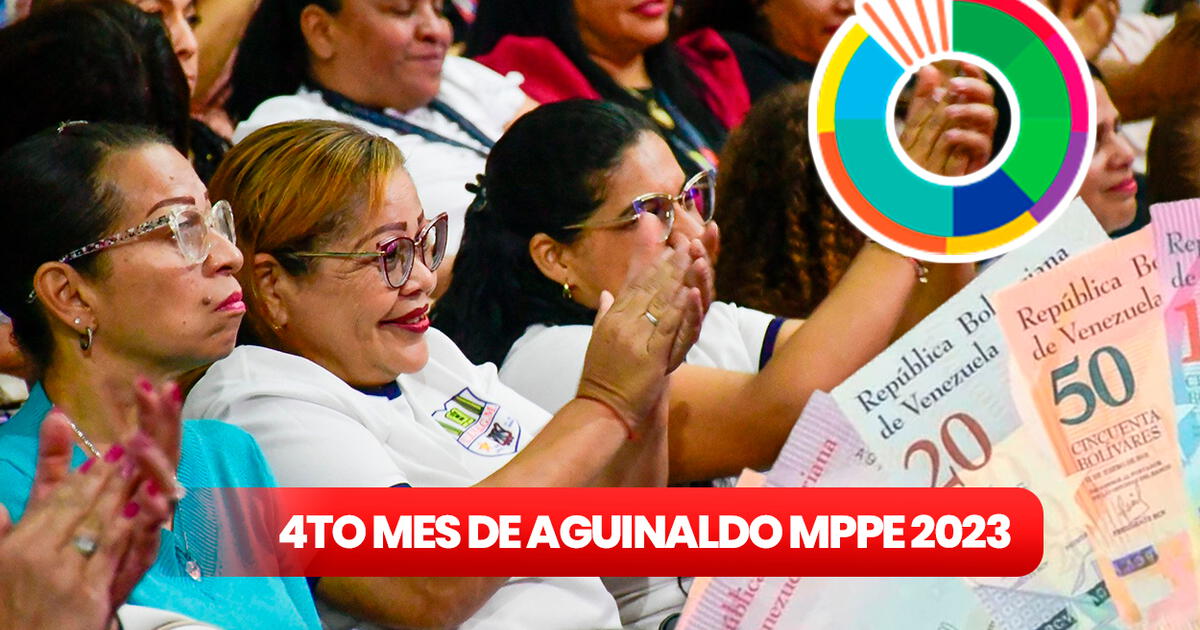 NUEVO PAGO a docentes MPPE 2023 cobra HOY el cuarto mes de aguinaldo