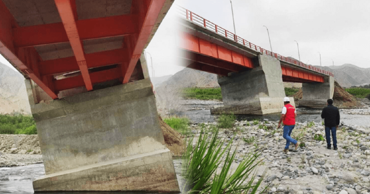 Cañete Puente Concón la estructura construida hace dos años que está