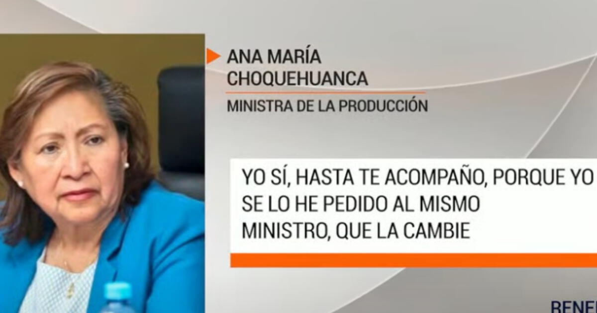 Production Minister, Ana María Chohuanca, urges union to march against Interior Ministry |  principle