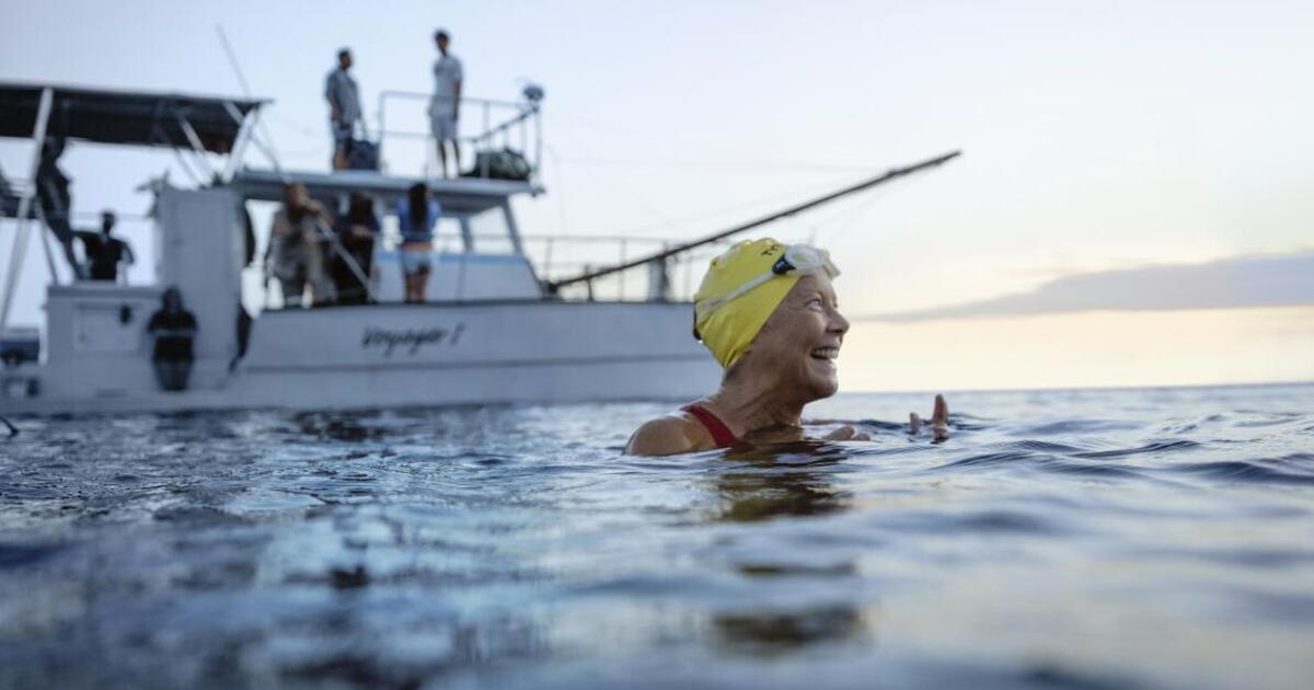 Johnny Brignardello praises the bravery of Diana Nyad in "Nyad: an Odyssey of Limitless Courage"