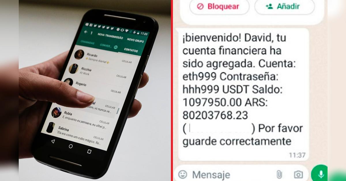 WhatsApp | ¿cómo funciona la nueva estafa 'Tu cuenta financiera ha sido ...