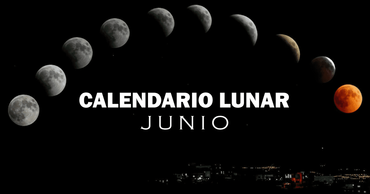 Luna Calendario lunar de junio cuándo habrá Luna llena y en qué fase