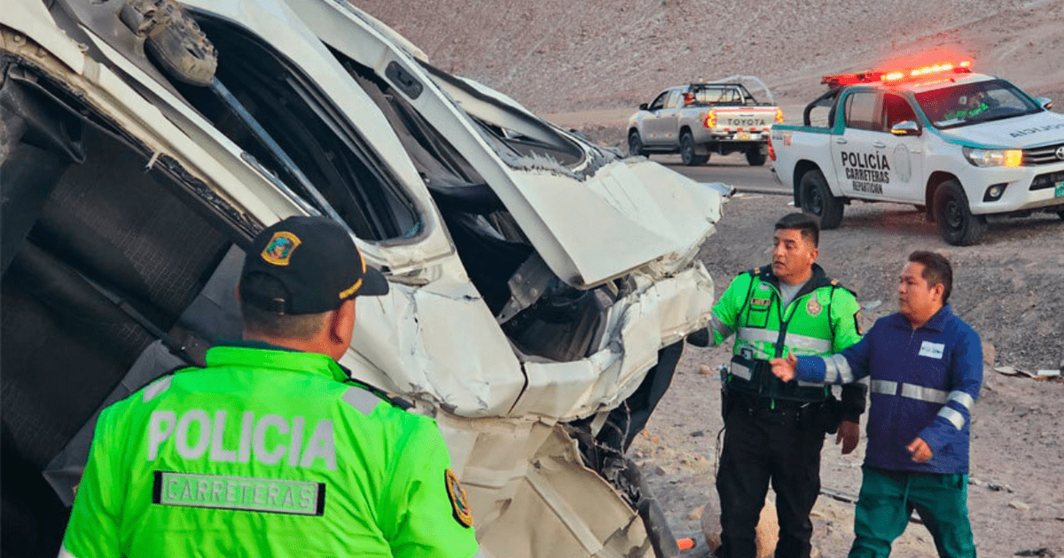 Arequipa accident: 6 useless after minivan overturns on Cerro Verde street Society