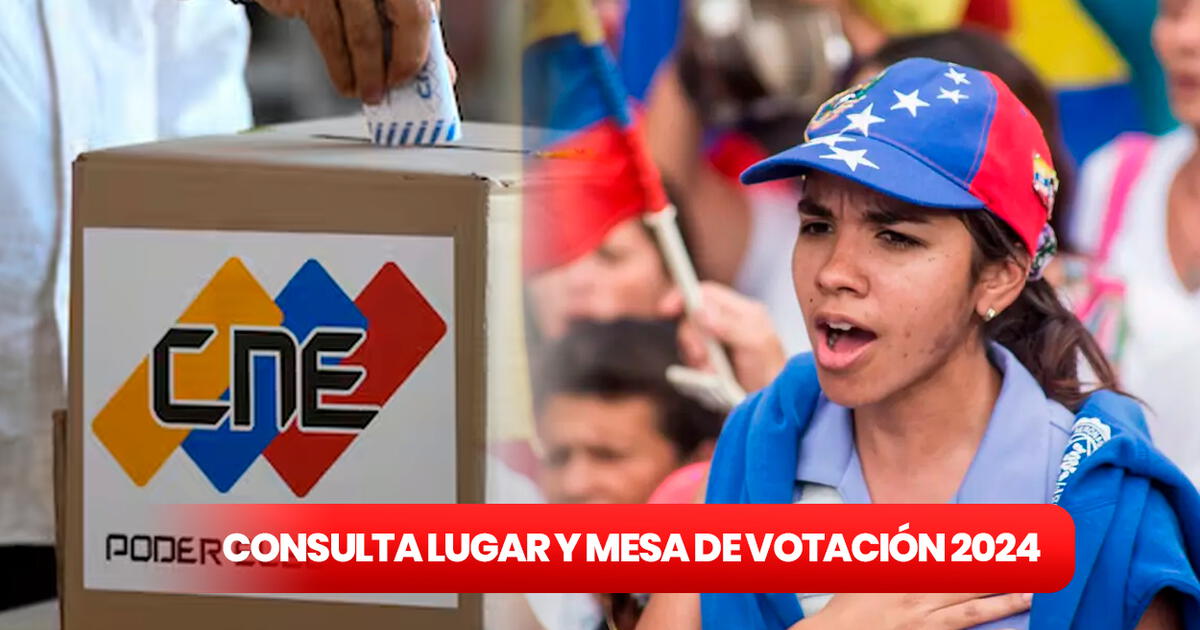 CNE DÓNDE VOTAR Elecciones Venezuela 2024 LINK consulta lugar y mesa