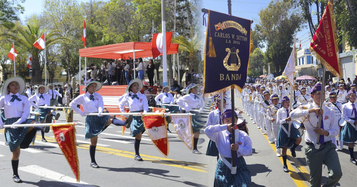 Gran Desfile Militar en Arequipa Carlos W. Sutton es el colegio