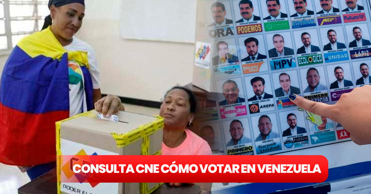 Elecciones Venezuela 2024 consulta CNE con número de cédula cómo votar