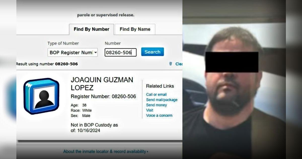 Joaquín Guzmán López, hijo de 'El Chapo', no estaría bajo custodia de