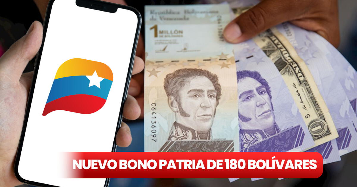 NUEVO BONO de 180 bolívares, OCTUBRE 2024 fecha de PAGO, quiénes