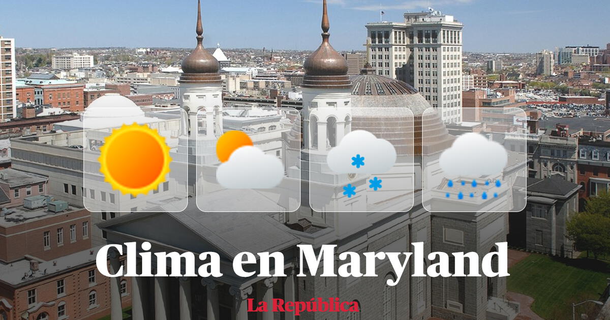 Clima de HOY en Estados Unidos pronóstico del tiempo en Maryland este