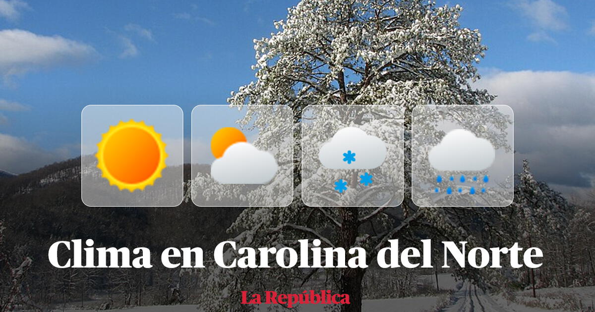 Clima de HOY en Estados Unidos pronóstico del tiempo en Carolina del