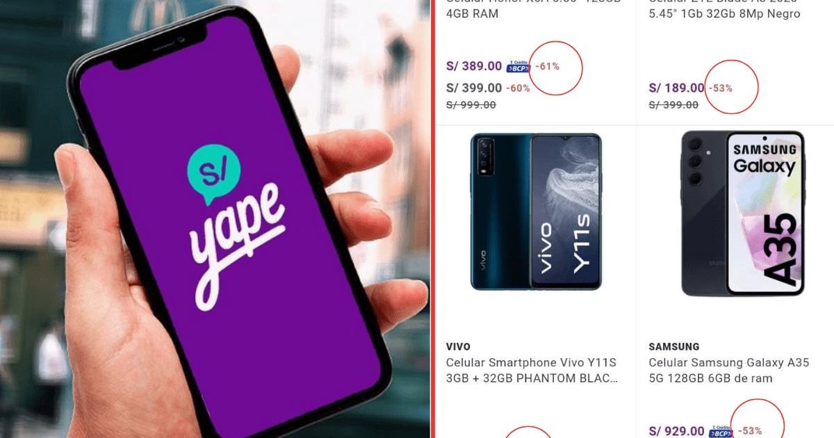 Yape remata celulares con más del 50% de descuento en marcas como Apple, Samsung, Huawei y más