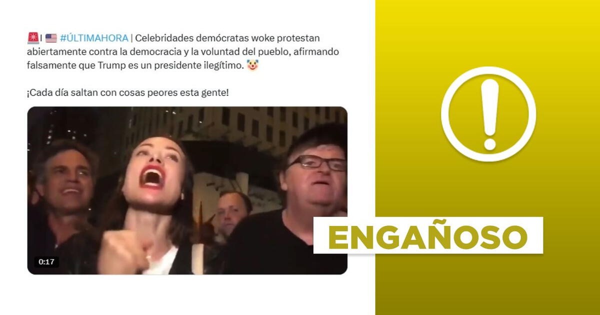 Video no muestra protesta de "celebridades demócratas" contra el triunfo de Donald Trump