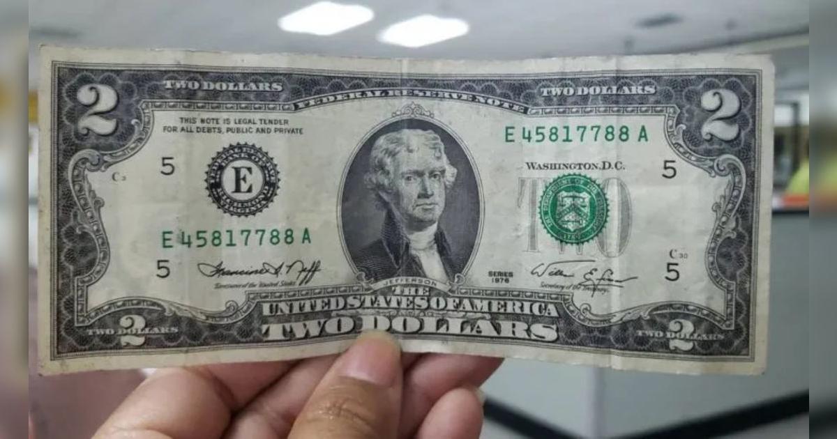 El billete de 2 dólares que está valorizado en US$4.500 por errores de ...