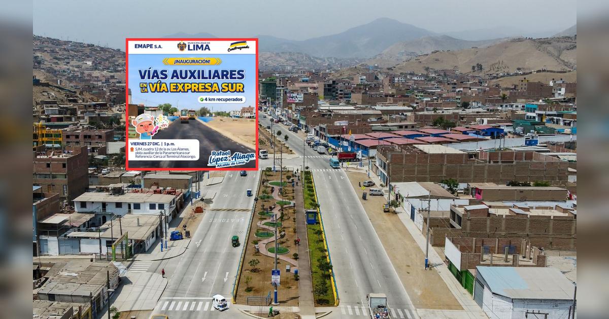 Municipalidad del Lima | Inauguran de obras en la Vía Expresa Sur ...