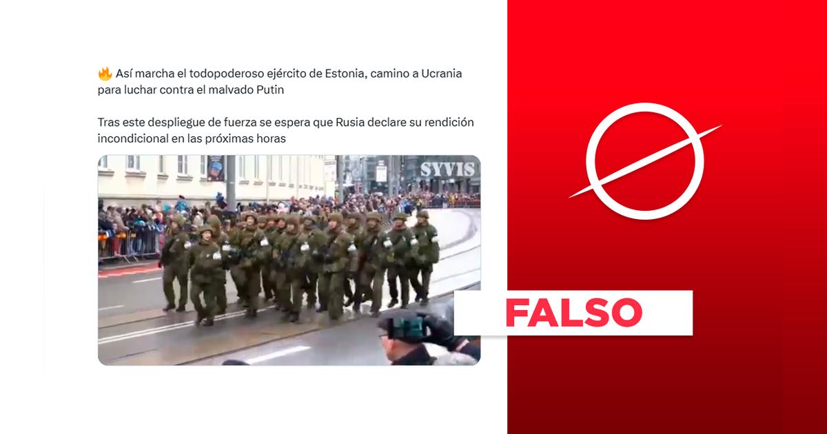 Este video no muestra soldados de Estonia marchando a Ucrania para ...