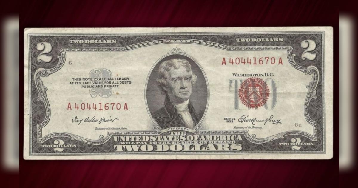 Numismática Estados Unidos: este es el billete de 2 dólares con sello ...