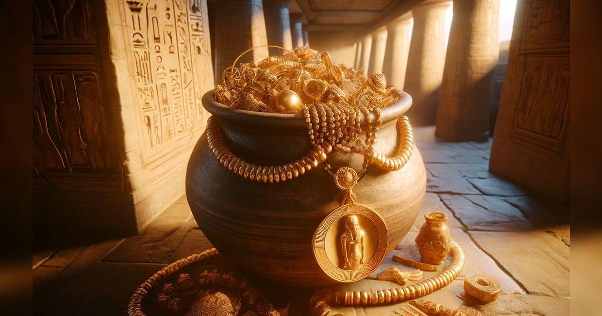 Descubren una olla con un tesoro de oro y estatuillas de dioses ...