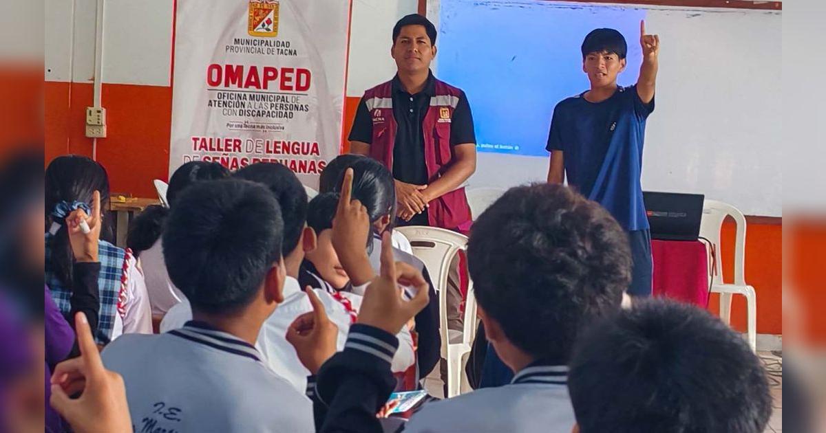 Escolares y docentes se capacitan en lengua de señas en Tacna ...