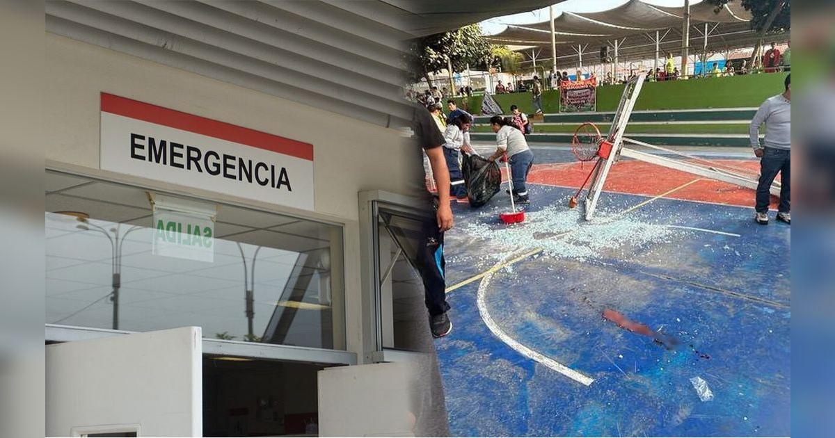 Villa El Salvador: canasta de básquet cae