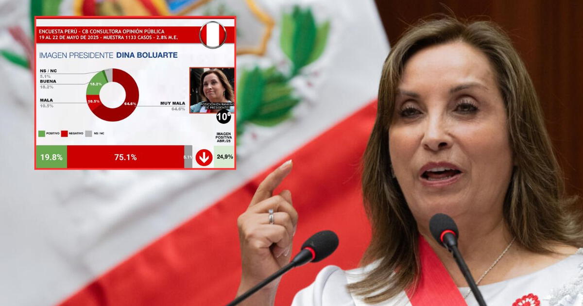Dina Boluarte: encuestadora argentina la