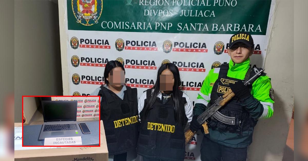 Detienen a dos mujeres por robar una laptop y un celular valorizados en ...