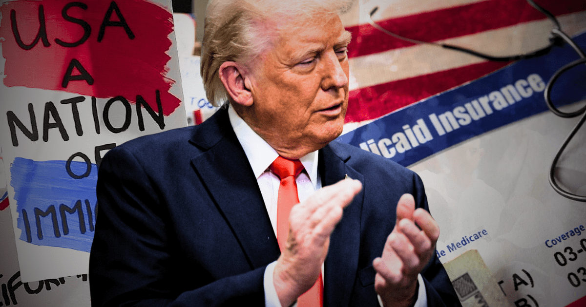 El presidente Donald Trump busca eliminar el acceso a Medicaid para indocumentadas. Foto: composición LR El presidente Donald Trump busca eliminar el acceso a Medicaid para indocumentadas. Foto: composición LR