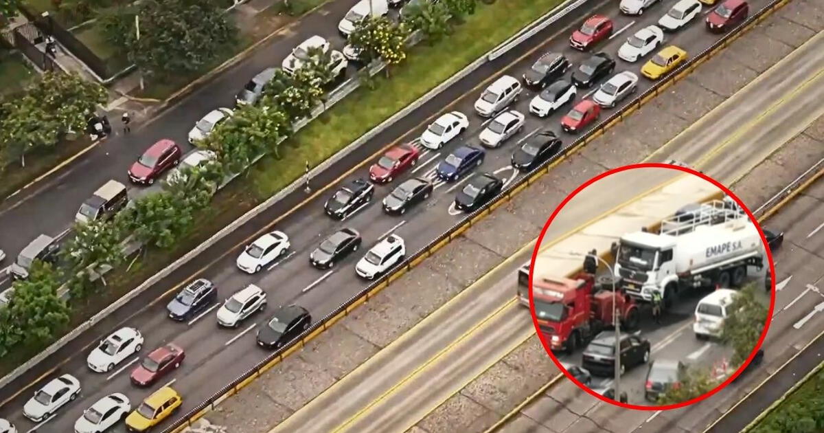 Accidente en la Vía Expresa: cisterna de