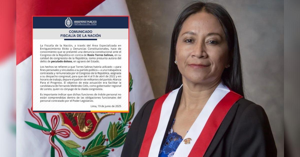 Ministerio Público: Rosio Torres, congresista