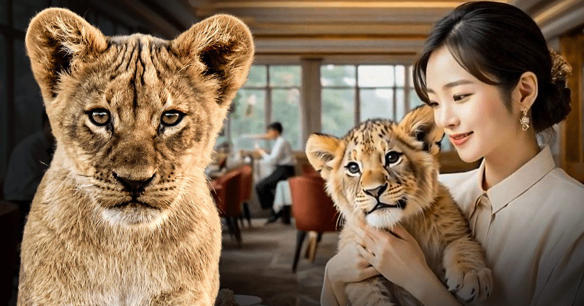Polémica en China por restaurante que cobra US$150 para abrazar a cachorros de león: "Esto es explotación, no entretenimiento"