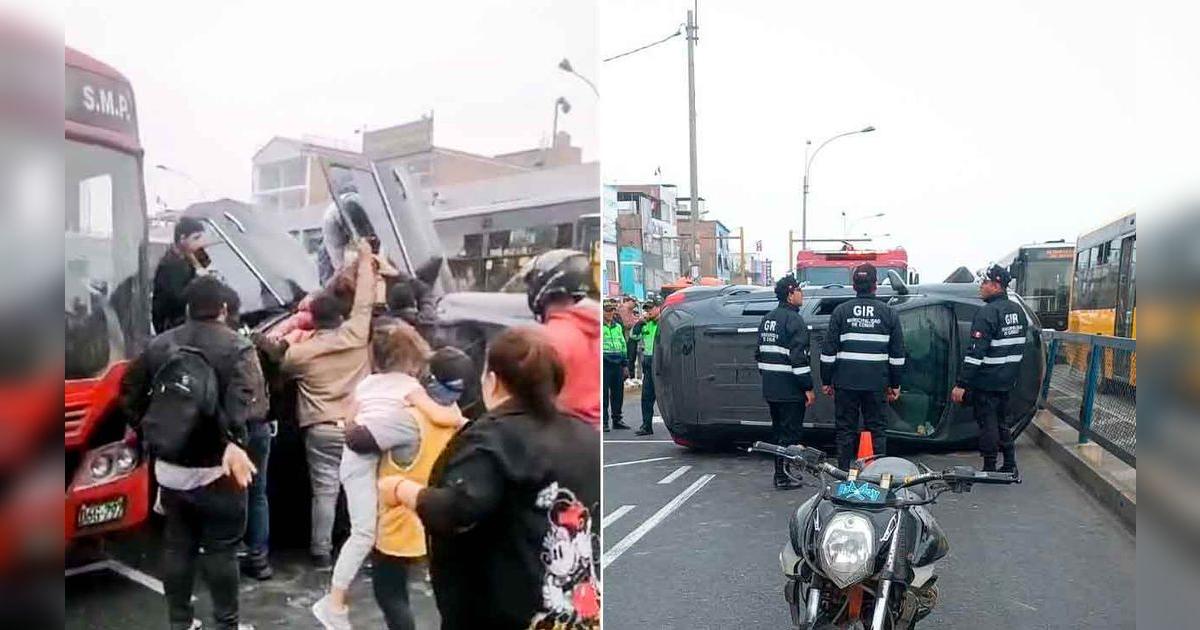 Aparatoso accidente en la avenida – El reportero andino