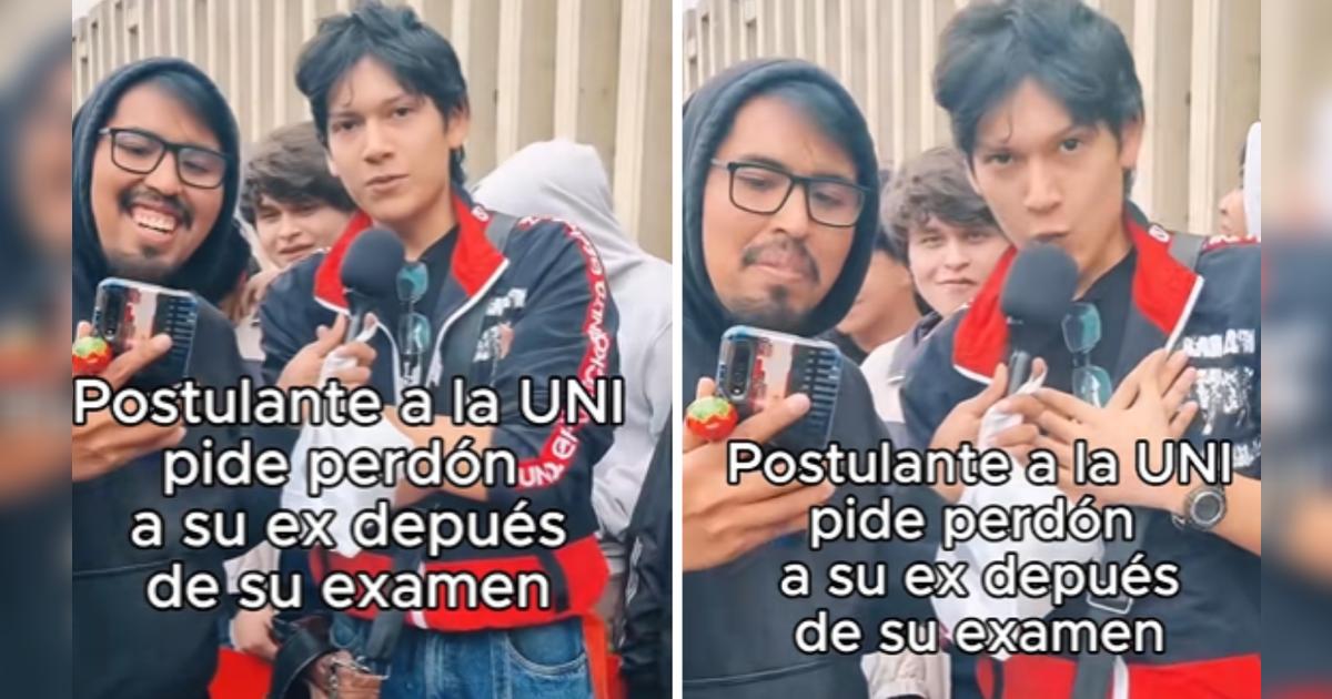 Postulante de la UNI le pide perdón a su ex tras rendir examen de ...