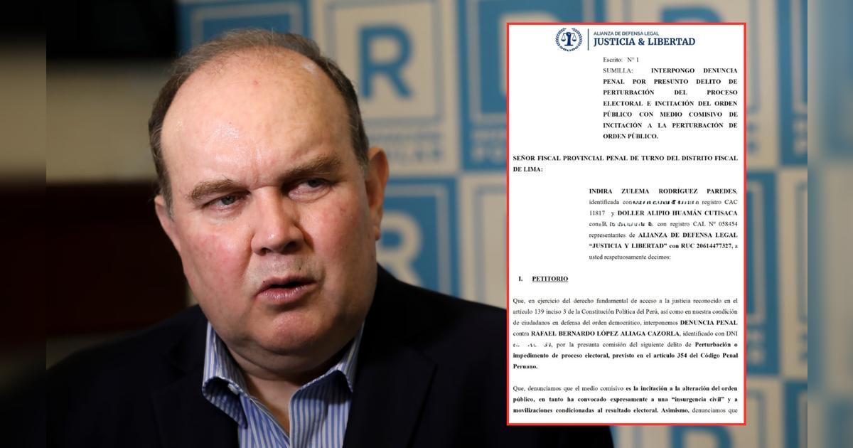 Denuncian penalmente a Rafael López Aliaga por incitar a la insurgencia ...