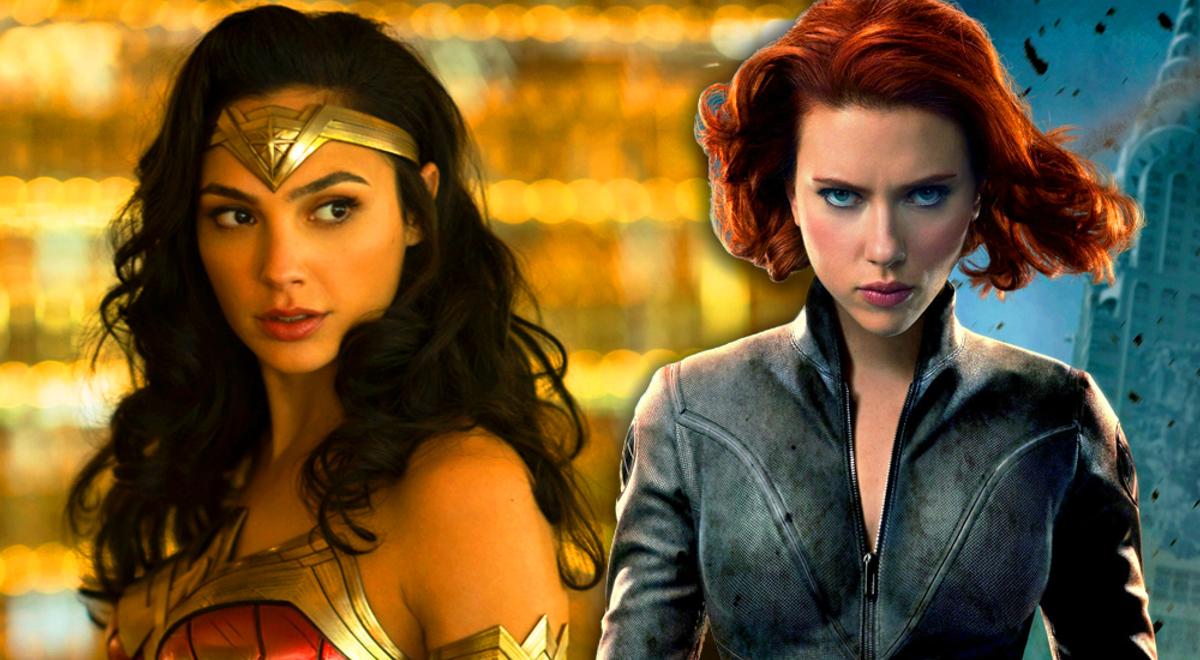 Black Widow vs Wonder Woman Black Widow es la superheroina