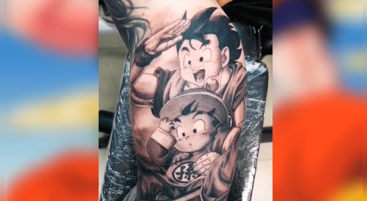 Facebook viral: fan de Dragon Ball Super se hace tatuaje 'ultra realista'  de Gokú con Gohan y resultado sorprende a miles | Video | Fotos | Face | FB  | DBS |