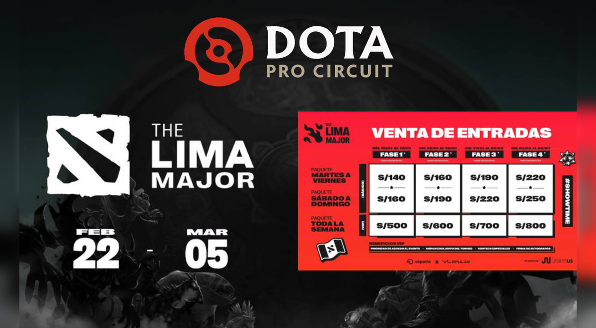 Lima Major Dota 2 oficializan precio de entradas y la más barata