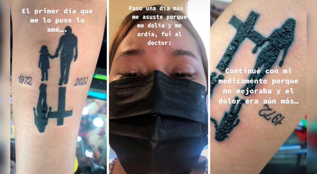 TikTok viral: joven se hace un tatuaje en honor a su fallecido padre, pero  termina asustada por el resultado | Video | Video viral | La República