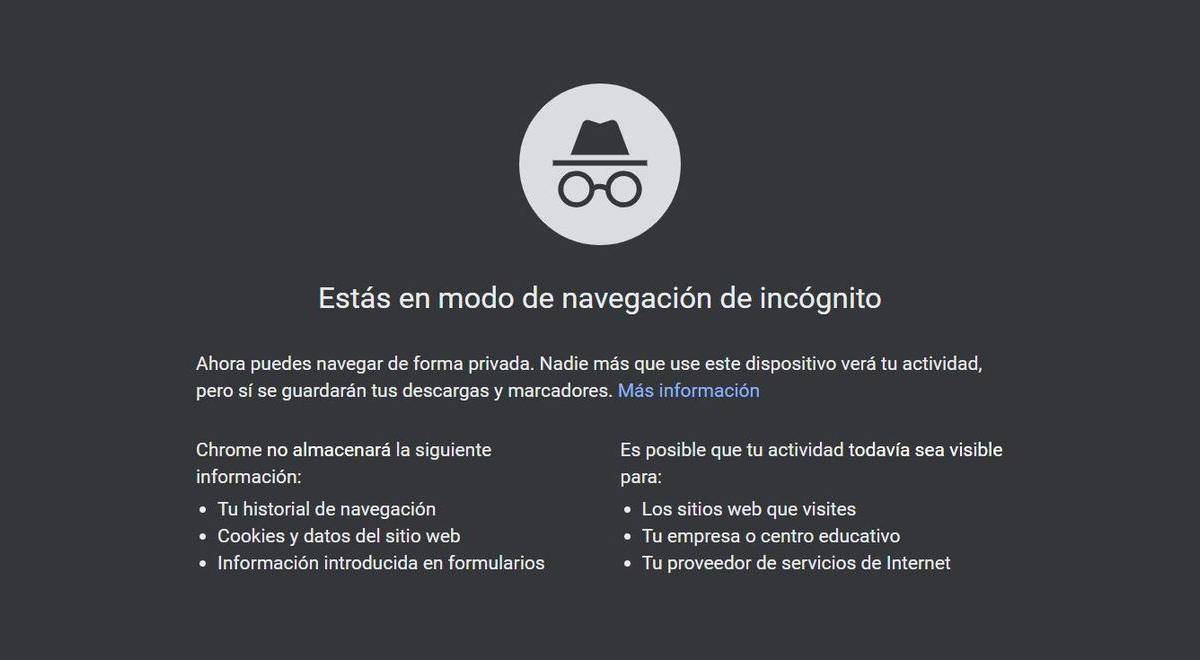 Google Chrome ¿cómo revisar el historial del modo incógnito