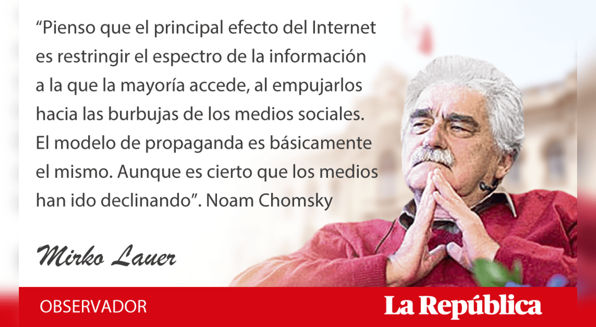 Opiniones de Noam Chomsky, por Mirko Lauer | Opinión | La República